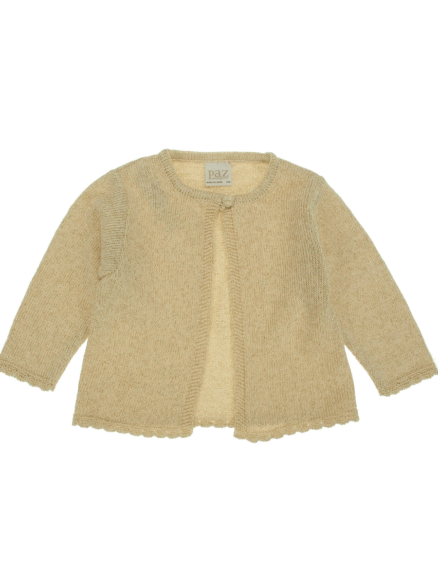 Casaco Creme / Pérola para Bebé Menina - Paz Rodriguez