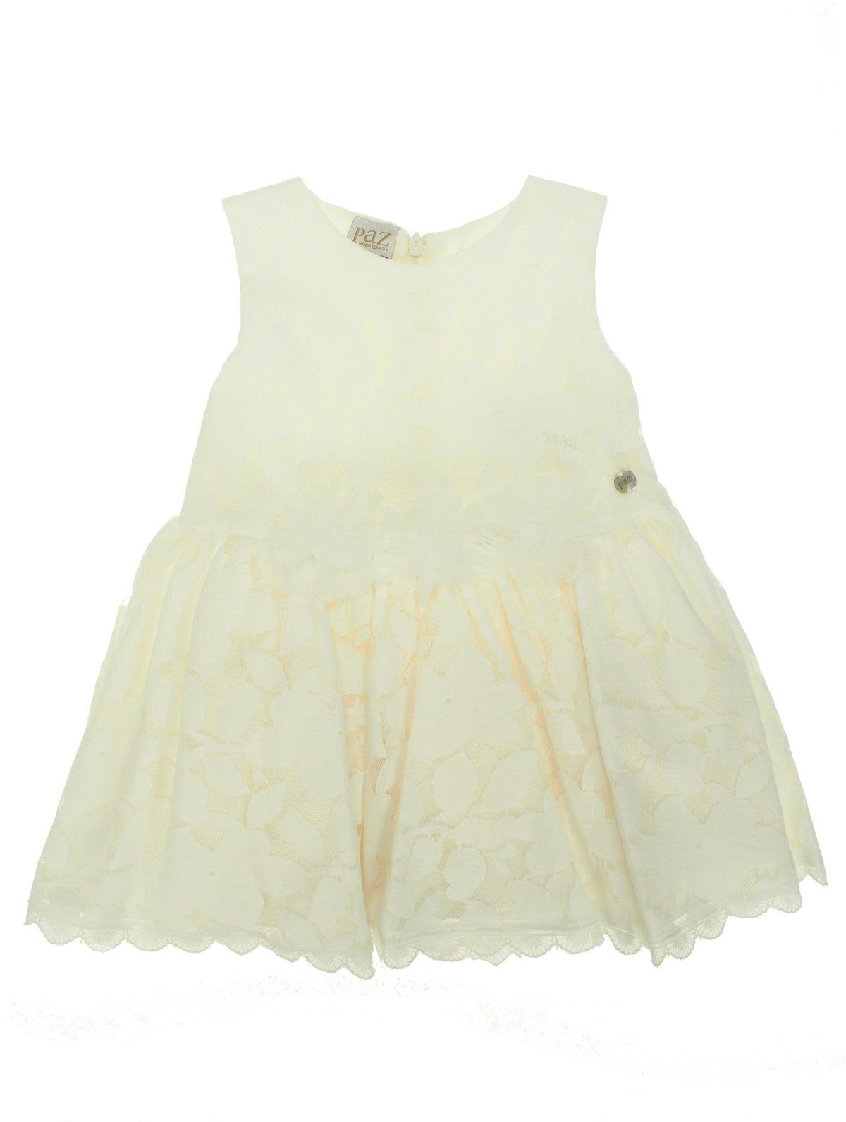 Vestido Creme / Pérola para Bebé Menina - Paz Rodriguez