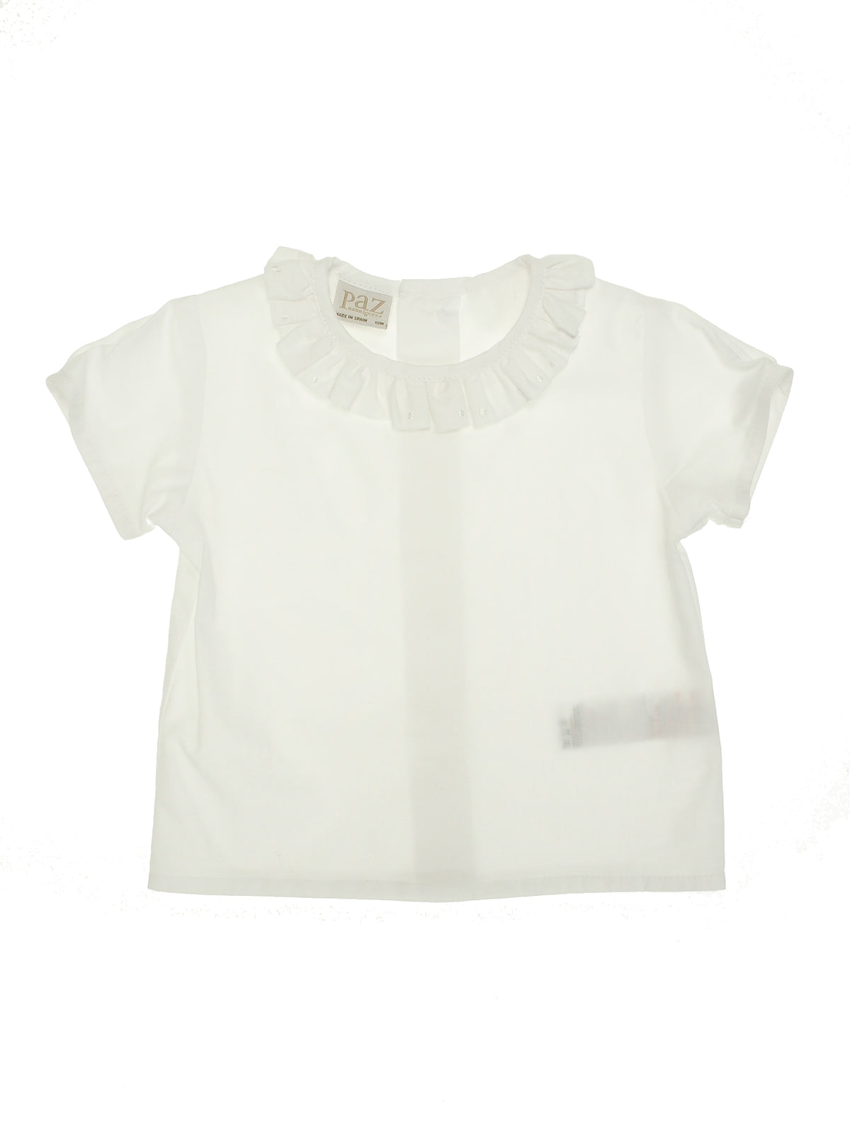Blusa Branco para Bebé Menina - Paz Rodriguez