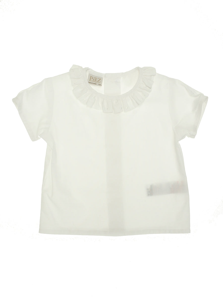 Blusa Branco para Bebé Menina - Paz Rodriguez