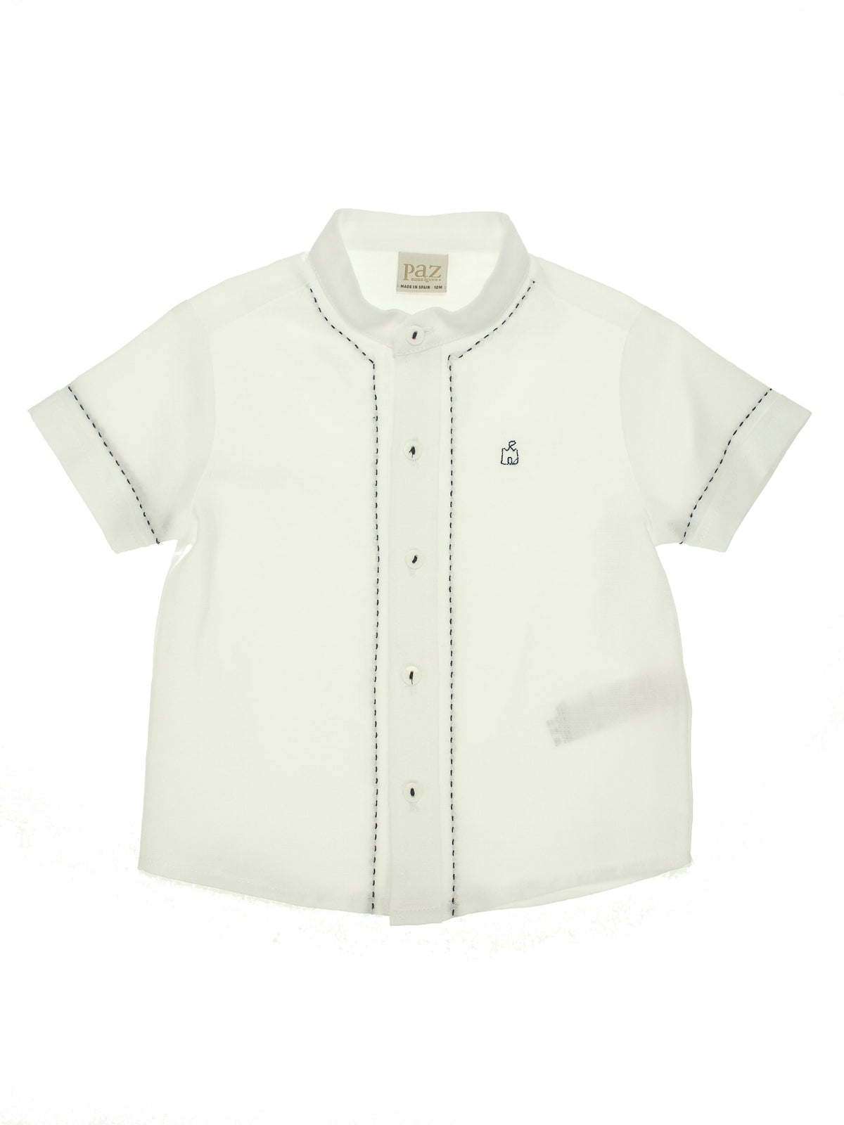 Camisa Branco para Bebé Menino - Paz Rodriguez