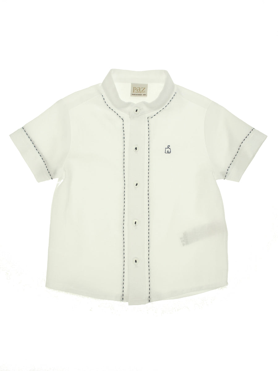Camisa Branco para Bebé Menino - Paz Rodriguez