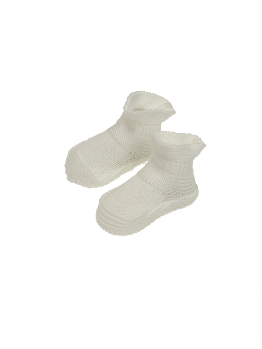 Patucos Creme / Pérola para Bebé Menina - Paz Rodriguez
