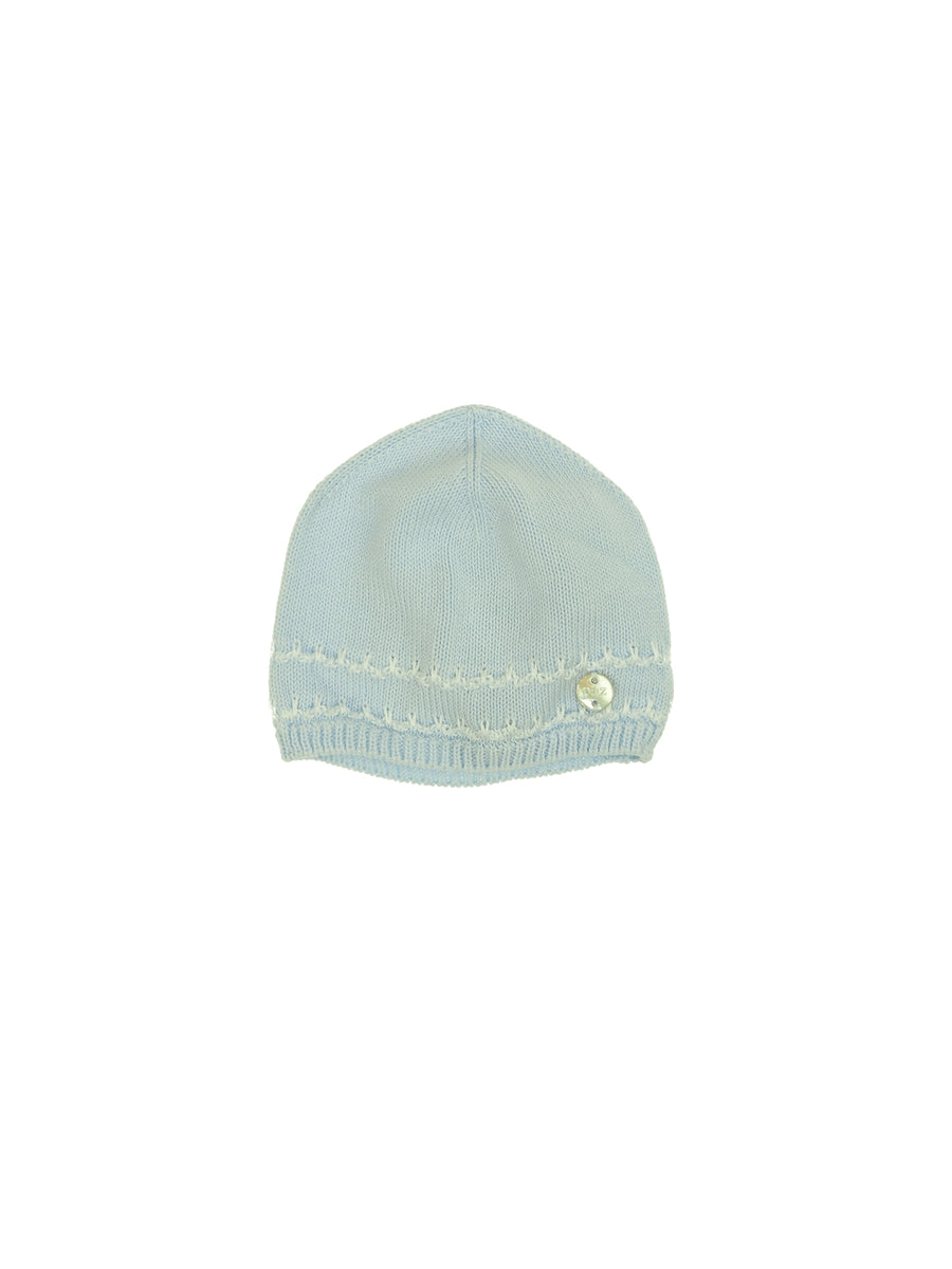 Gorro Celeste para Bebé Menino - Paz Rodriguez