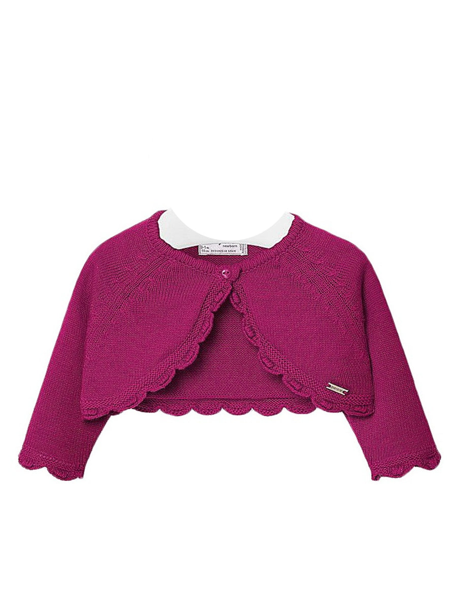 Casaco curto tricot básico Granã      (Bordeaux)  para Bebé Menina - Mayoral