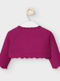Casaco curto tricot básico Granã      (Bordeaux)  para Bebé Menina - Mayoral