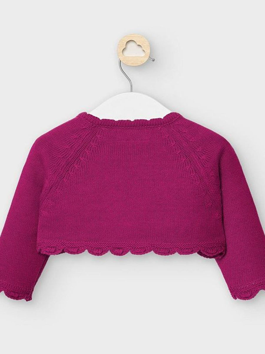 Casaco curto tricot básico Granã      (Bordeaux)  para Bebé Menina - Mayoral