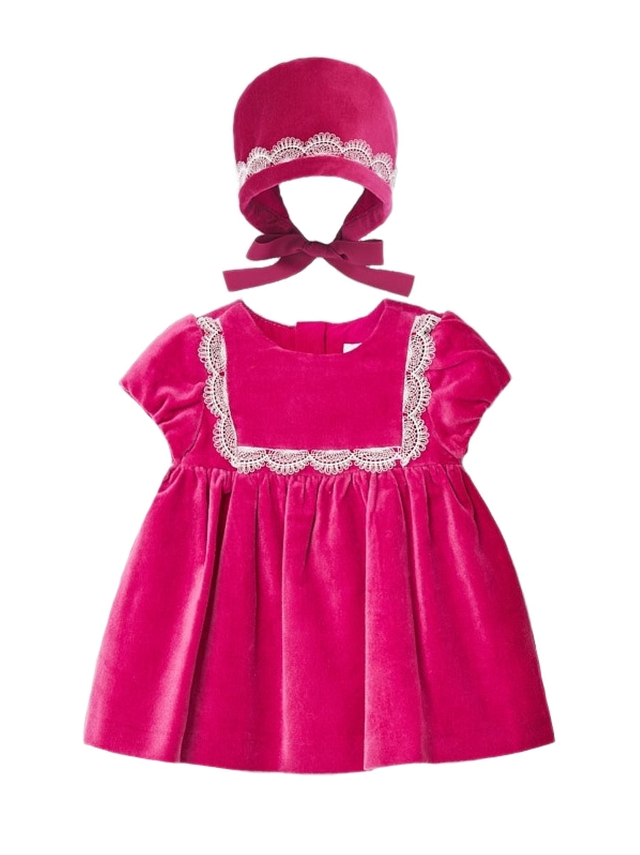 Vestido bombaz. com touca Granã      (Bordeaux)  para Bebé Menina - Mayoral