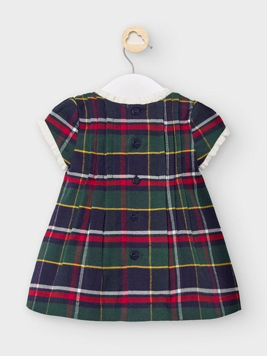 Vestido xadrez V.garrafa  (Verde Escuro)  para Bebé Menina - Mayoral