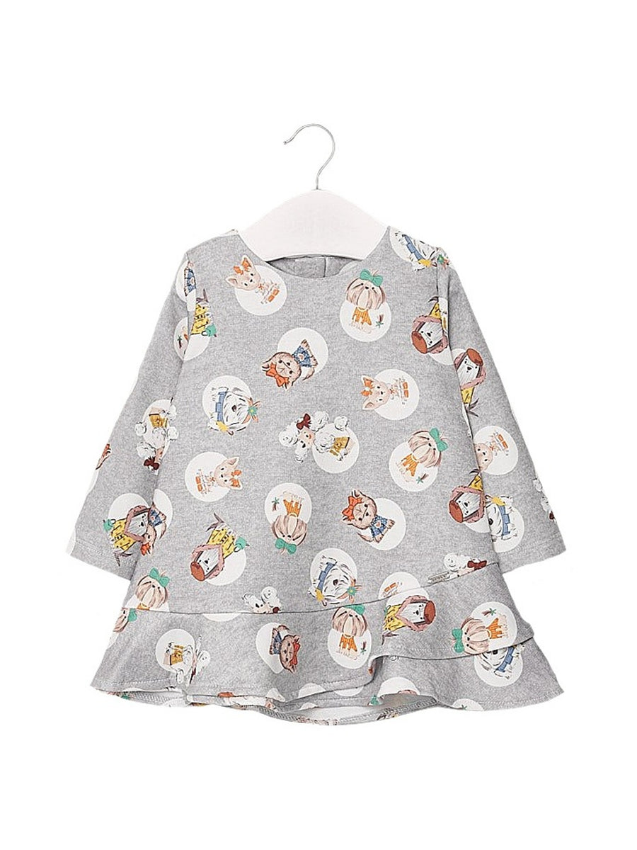 Vestido felpa estampado Prata vig  (Cinza Claro)  para Bebé Menina - Mayoral