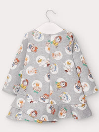 Vestido felpa estampado Prata vig  (Cinza Claro)  para Bebé Menina - Mayoral