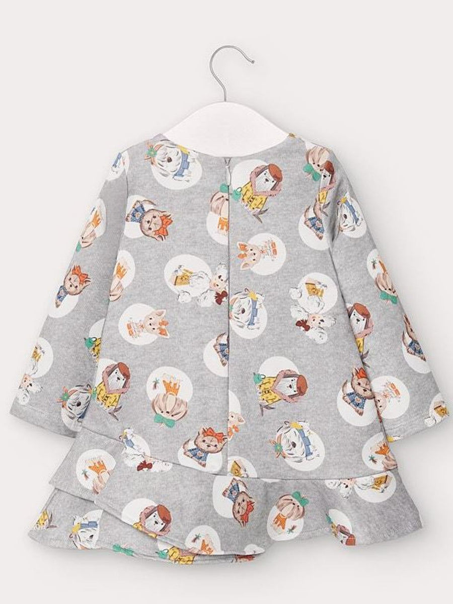 Vestido felpa estampado Prata vig  (Cinza Claro)  para Bebé Menina - Mayoral