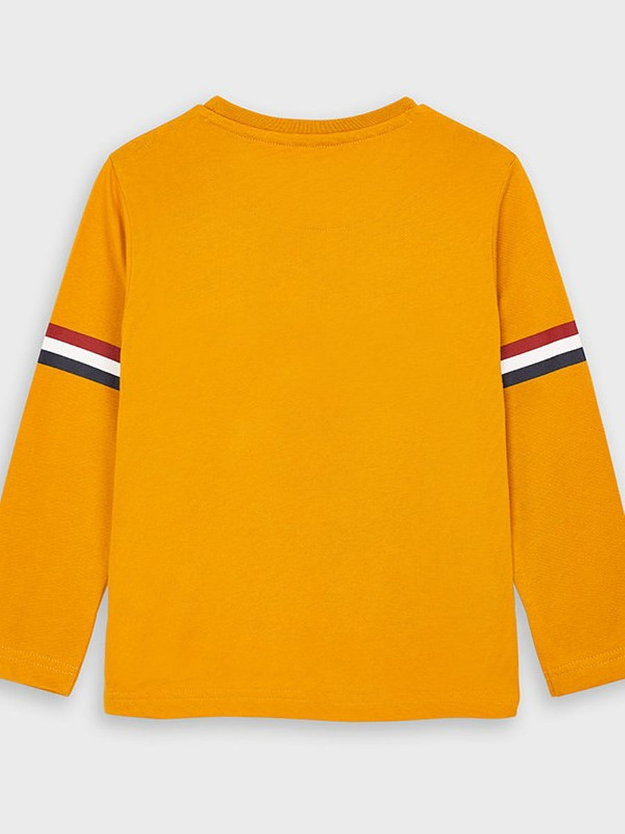 Camiseta m/comp. aplicações Trigo      (Amarelo Ocre)  para Menino - Mayoral
