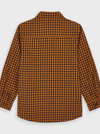 Camisa m/comp. xadrez vicky Cheddar    (Amarelo Ocre)  para Menino - Mayoral