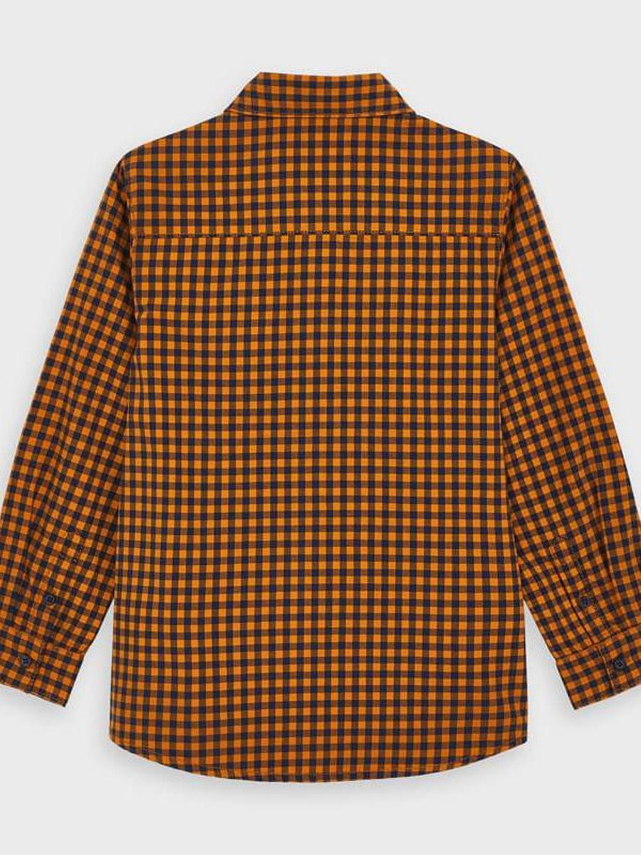 Camisa m/comp. xadrez vicky Cheddar    (Amarelo Ocre)  para Menino - Mayoral