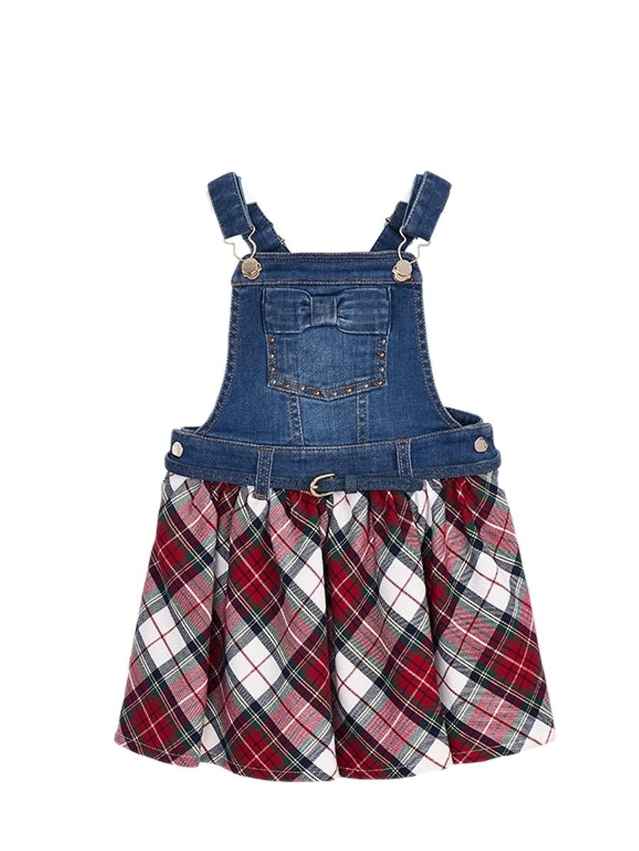 Saia de peito xadrez Carmin     (Vermelho)  para Menina - Mayoral