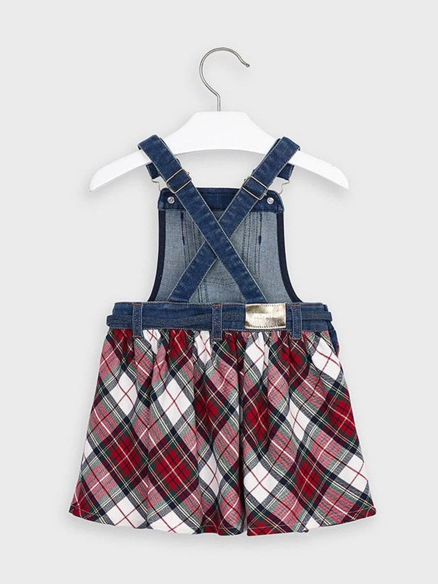 Saia de peito xadrez Carmin     (Vermelho)  para Menina - Mayoral