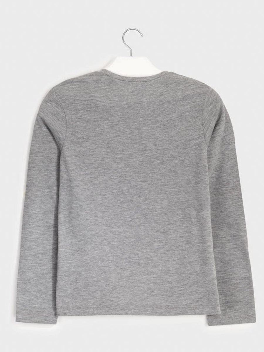 Camisola m/comp.corações Aço vig.   (Cinza)  para Menina - Mayoral