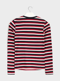 Camisola riscas Carmin     (Vermelho)  para Menina - Mayoral