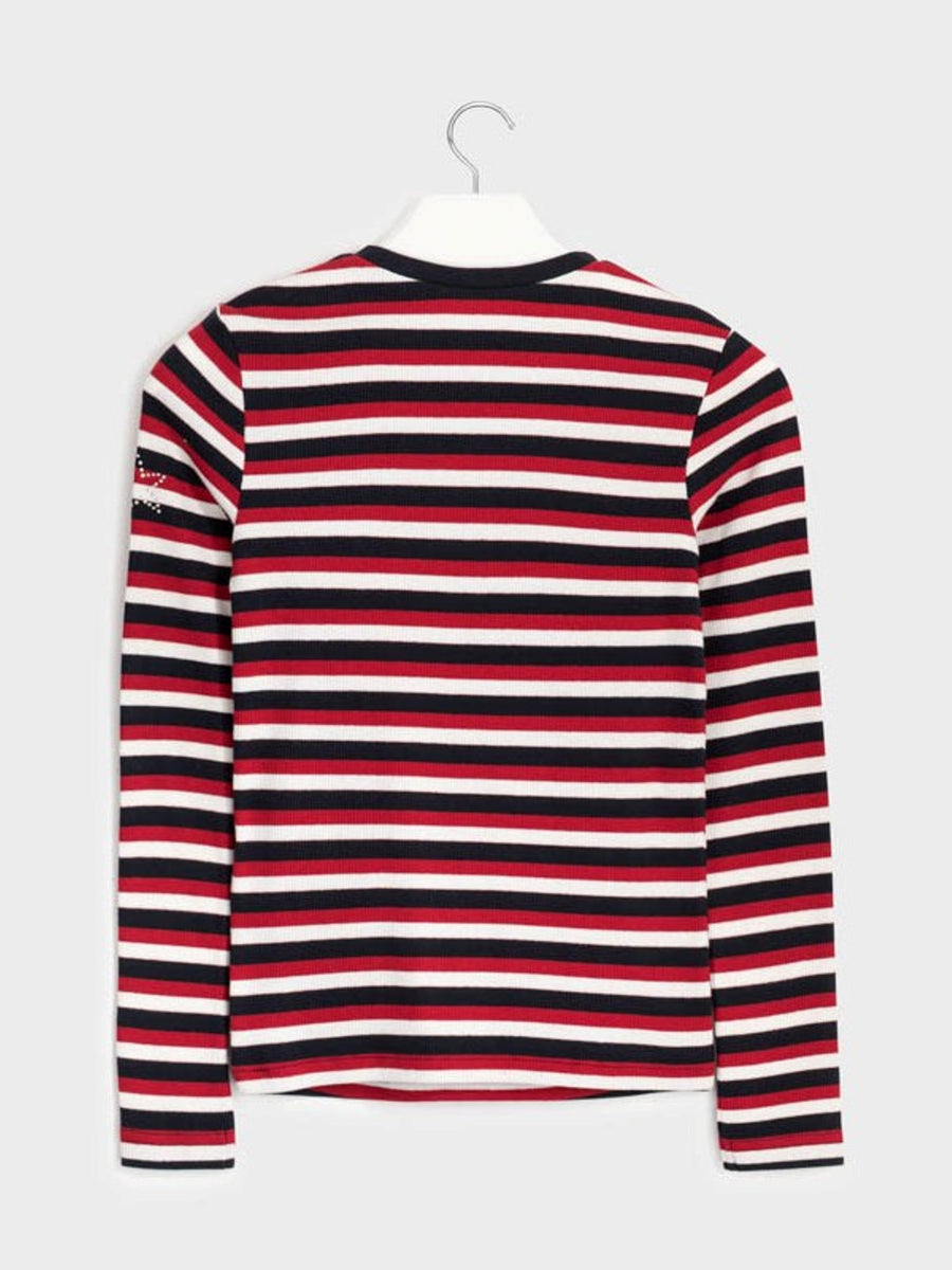 Camisola riscas Carmin     (Vermelho)  para Menina - Mayoral
