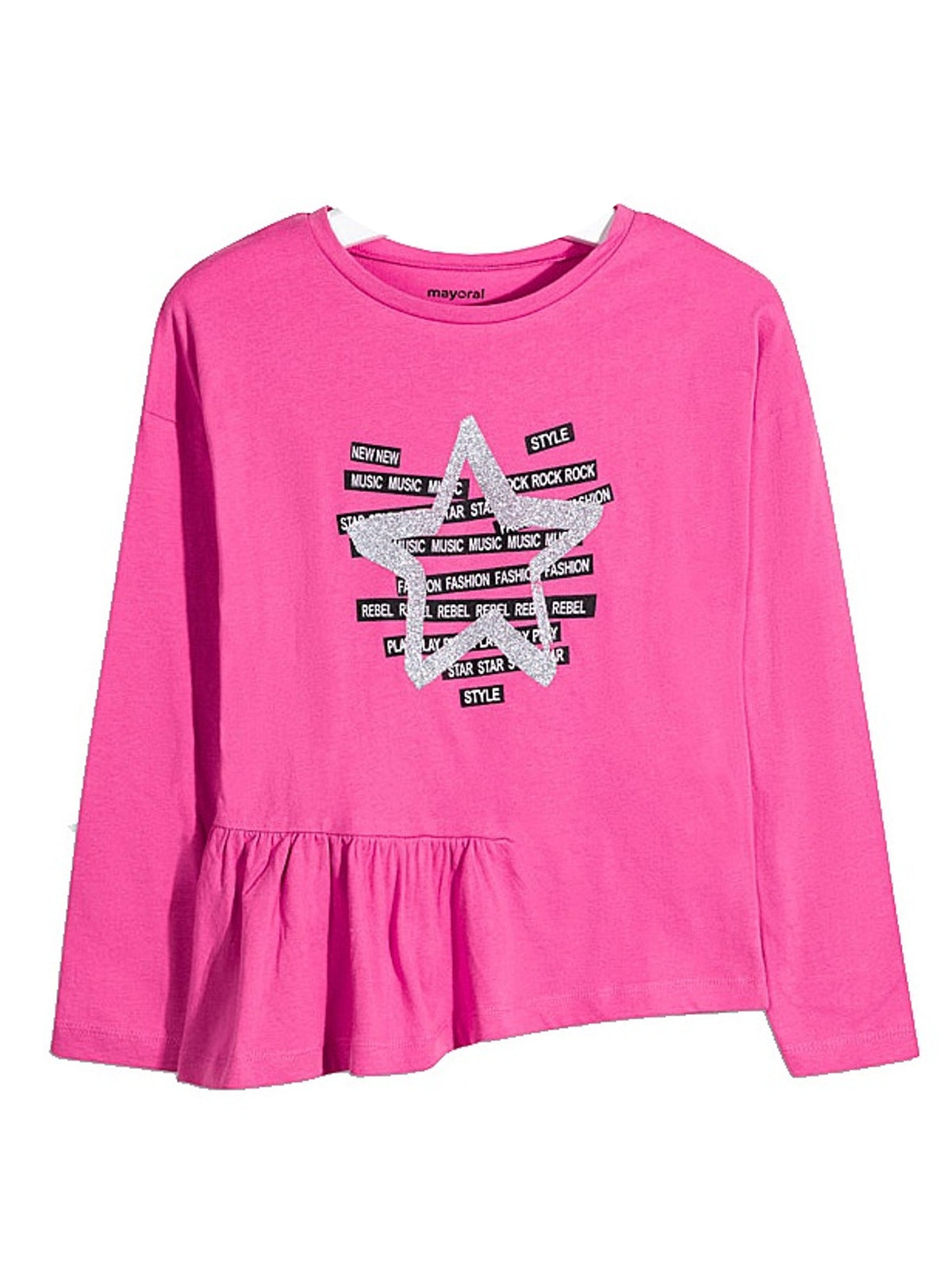 Camisola estrela glitter Orquídea   (Rosa Choque)  para Menina - Mayoral