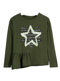 Camisola estrela glitter Verde      (Verde)  para Menina - Mayoral