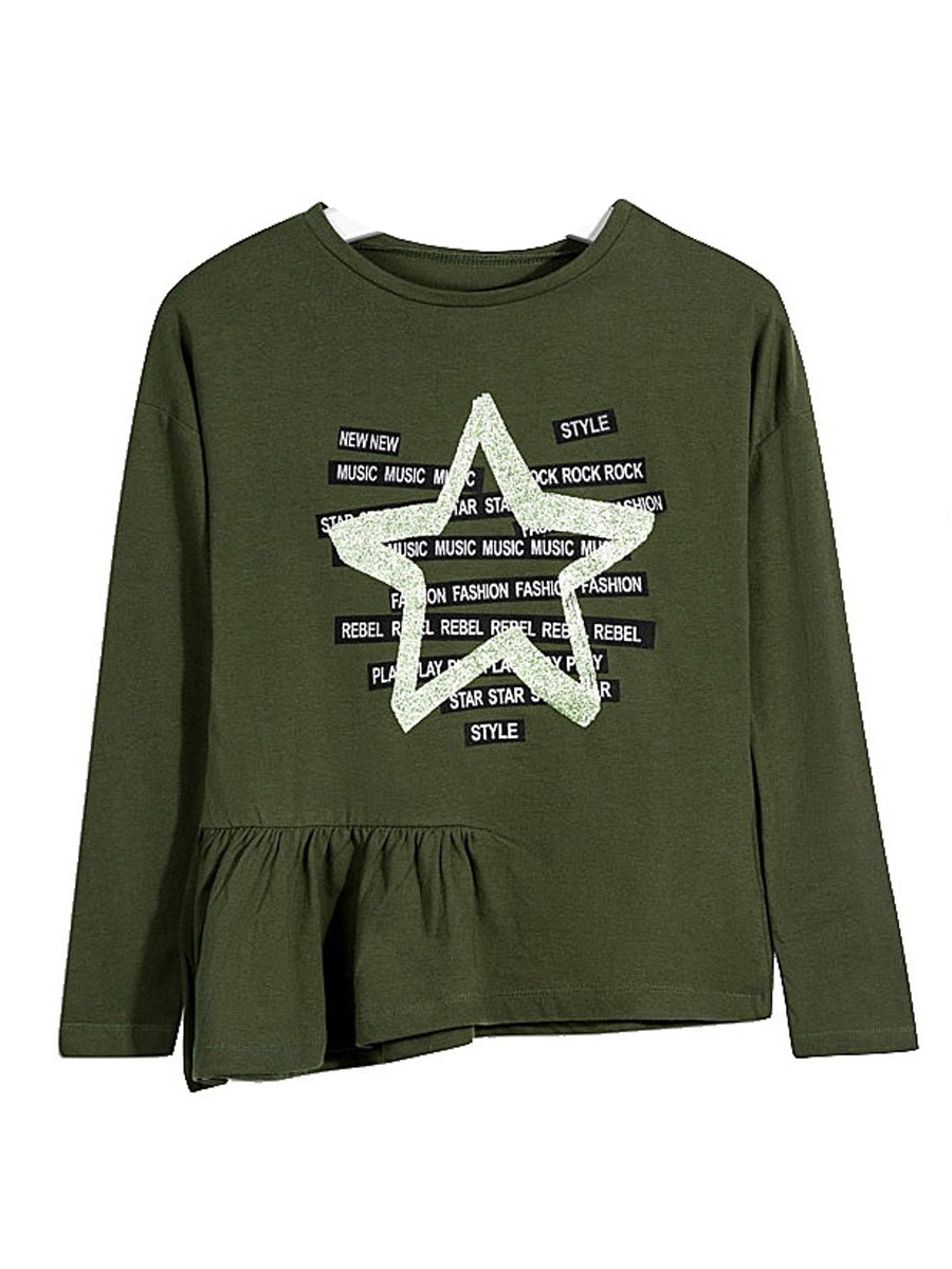 Camisola estrela glitter Verde      (Verde)  para Menina - Mayoral