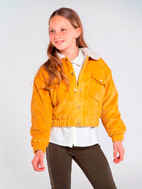 Blusão bombazina borreguito Mostarda   (Amarelo Ocre)  para Menina - Mayoral