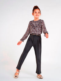 Calça fluida Chumbo vig (Cinza)  para Menina - Mayoral