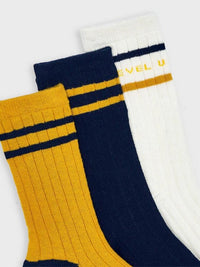 Set 3 meias "level up" Trigo      (Amarelo Ocre)  para Menino - Mayoral