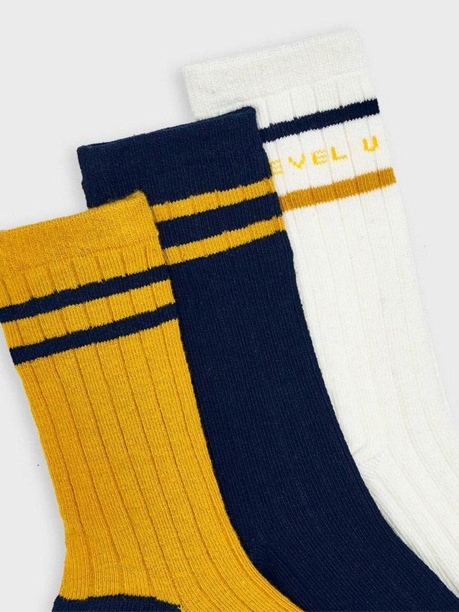 Set 3 meias "level up" Trigo      (Amarelo Ocre)  para Menino - Mayoral