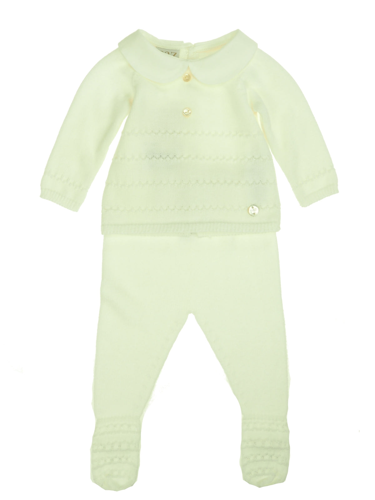 Conjunto Creme / Pérola para Bebé Menino - Paz Rodriguez