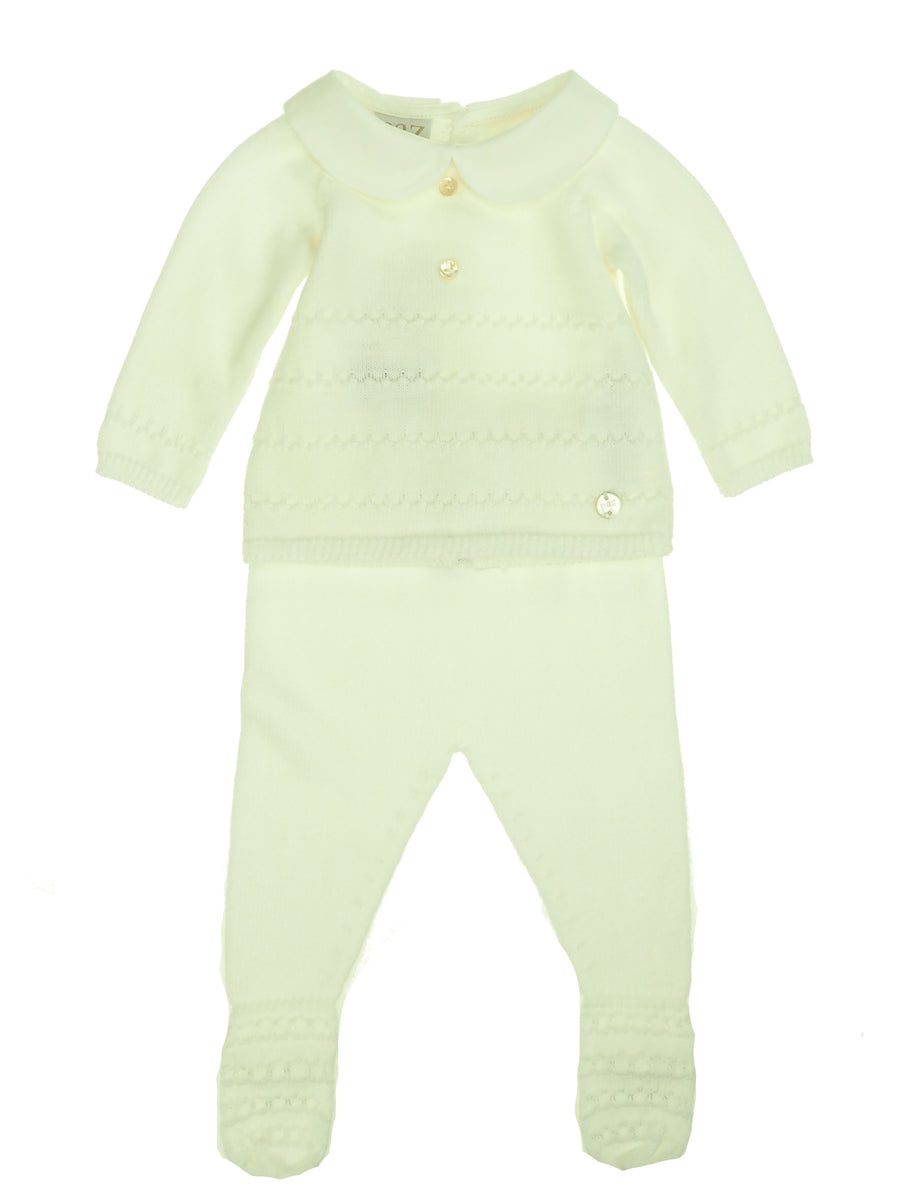 Conjunto Creme / Pérola para Bebé Menino - Paz Rodriguez