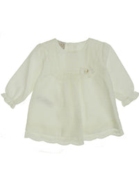 Vestido + cueca Creme / Pérola para Bebé Menina - Paz Rodriguez