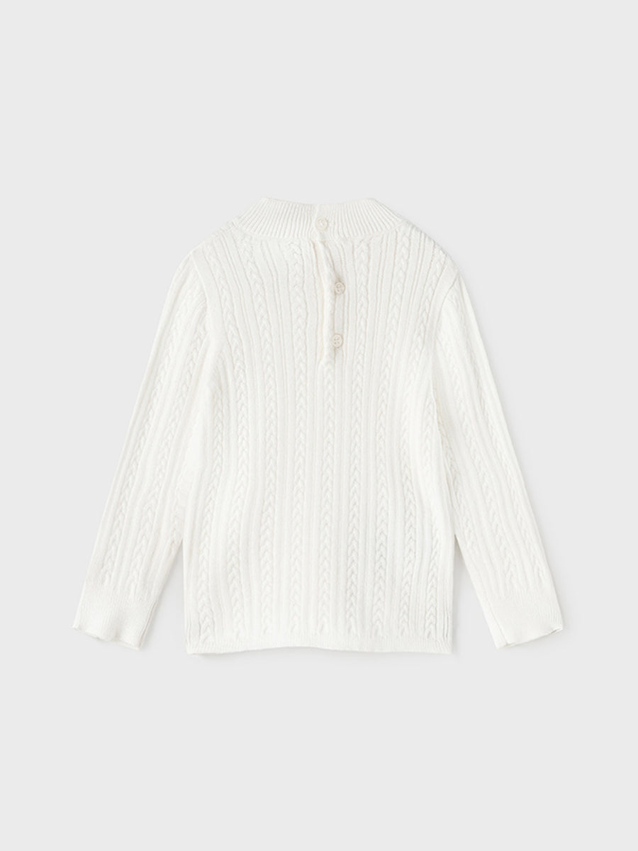 Camisola tricot Crú (Creme / Pérola)  para Bebé Menina - Mayoral