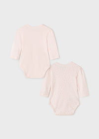 Set 2 bodys Rosa baby (Rosa Bébé)  para Bebé Menina - Mayoral