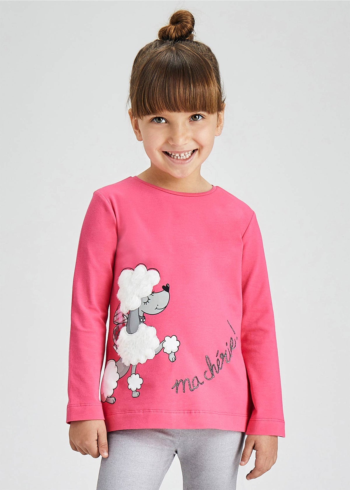 Camiseta serigrafiada Fúcsia (Fúcsia)  para Menina - Mayoral