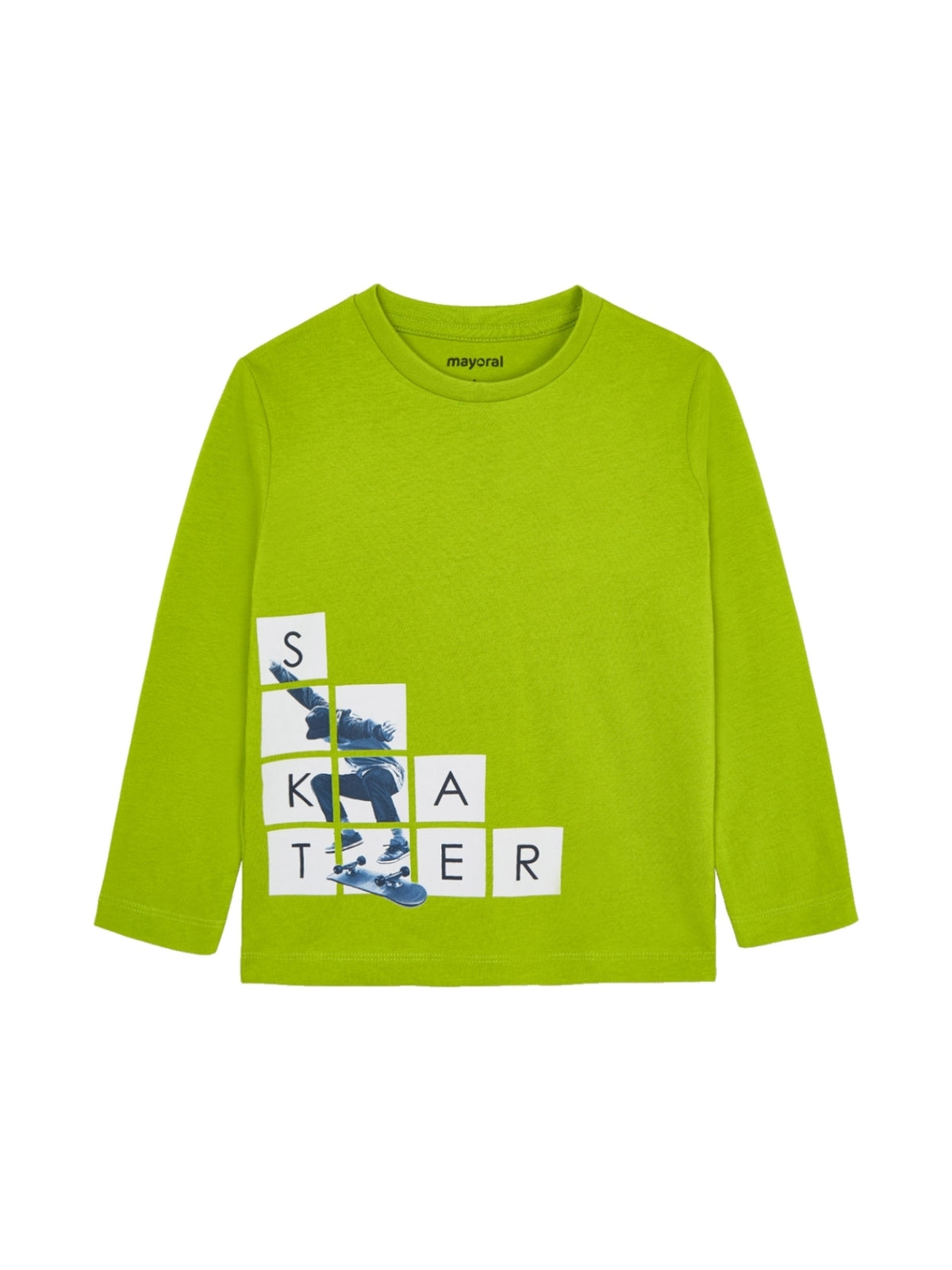 Camisola "skater" Pêra (Verde Alface)  para Menino - Mayoral