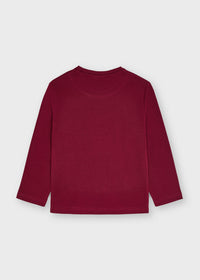 Camisola print lista Granate (Vermelho Escuro)  para Menino - Mayoral