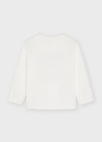 Camiseta m/comp. serig.carro Nata (Creme / Pérola)  para Menino - Mayoral