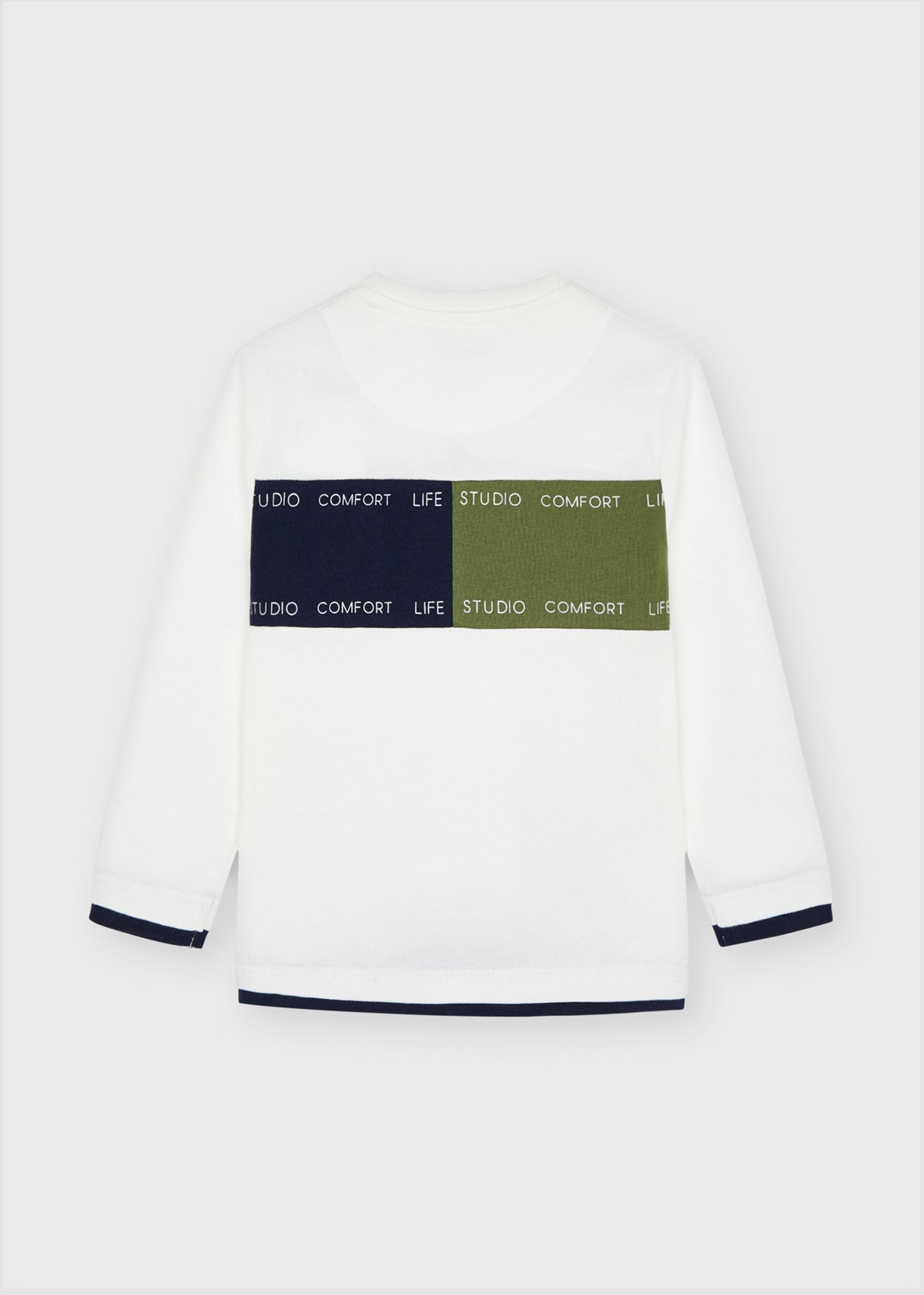 Camiseta m/comp. listas Nata (Creme / Pérola)  para Menino - Mayoral