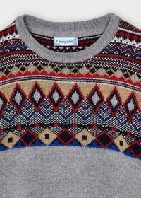Jersey jacquard Cinza vig (Cinza Claro)  para Menino - Mayoral
