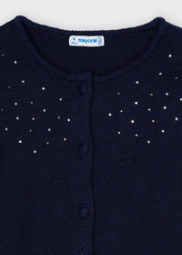 Casaco tricot strass Marinho (Marinho)  para Menina - Mayoral