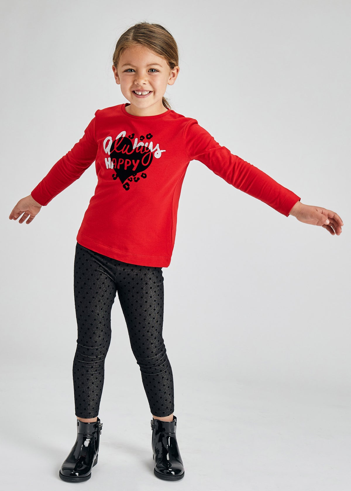 Leggings Preto (Preto)  para Menina - Mayoral