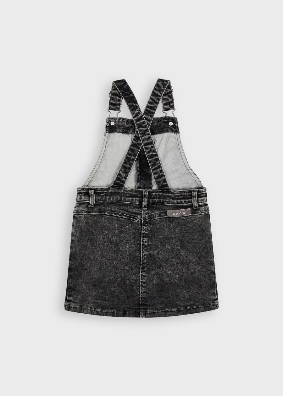Saia de peito ganga Cinz wash (Cinza Escuro)  para Menina - Mayoral