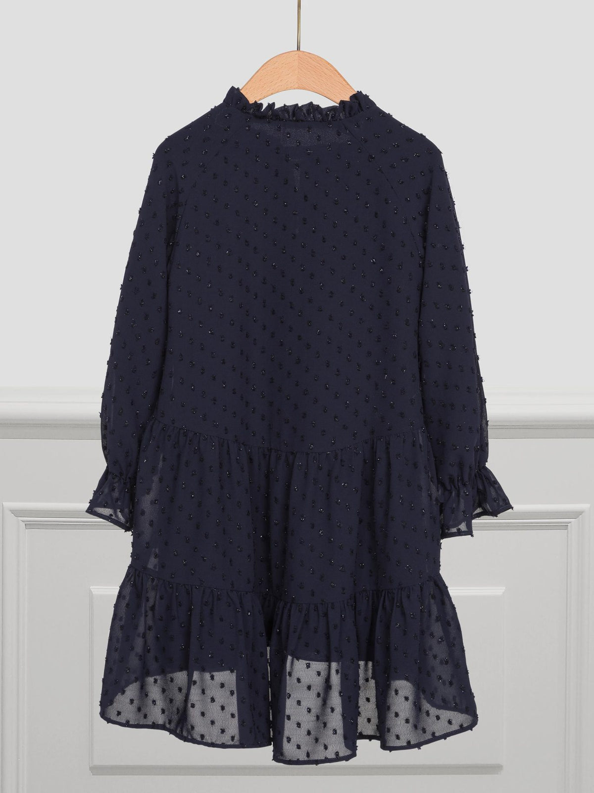 Vestido plumeti brilho Marinho (Marinho)  para Menina - Abel & Lula