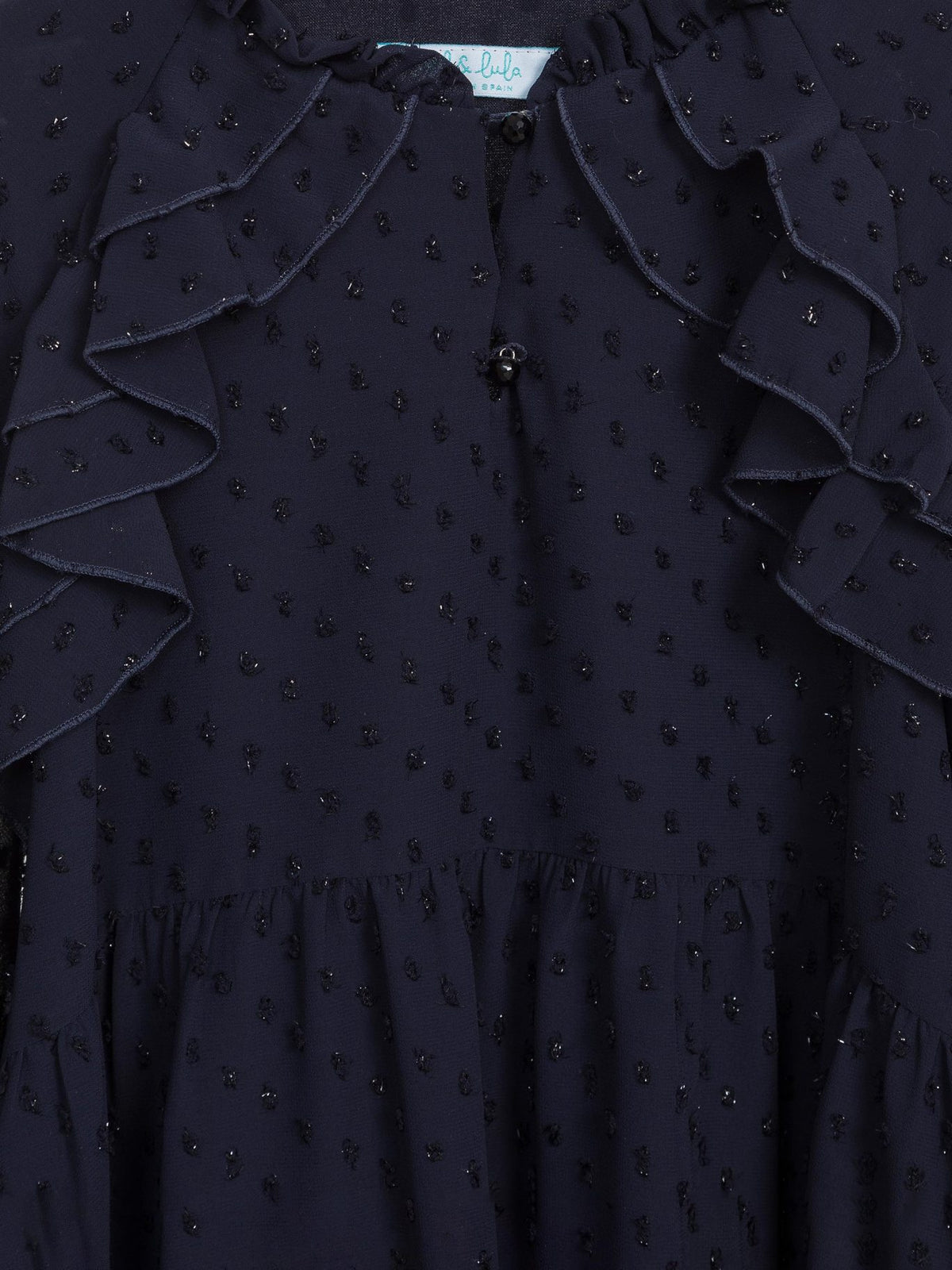 Vestido plumeti brilho Marinho (Marinho)  para Menina - Abel & Lula