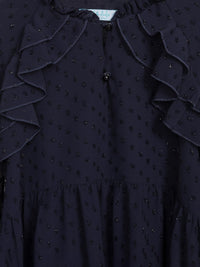 Vestido plumeti brilho Marinho (Marinho)  para Menina - Abel & Lula