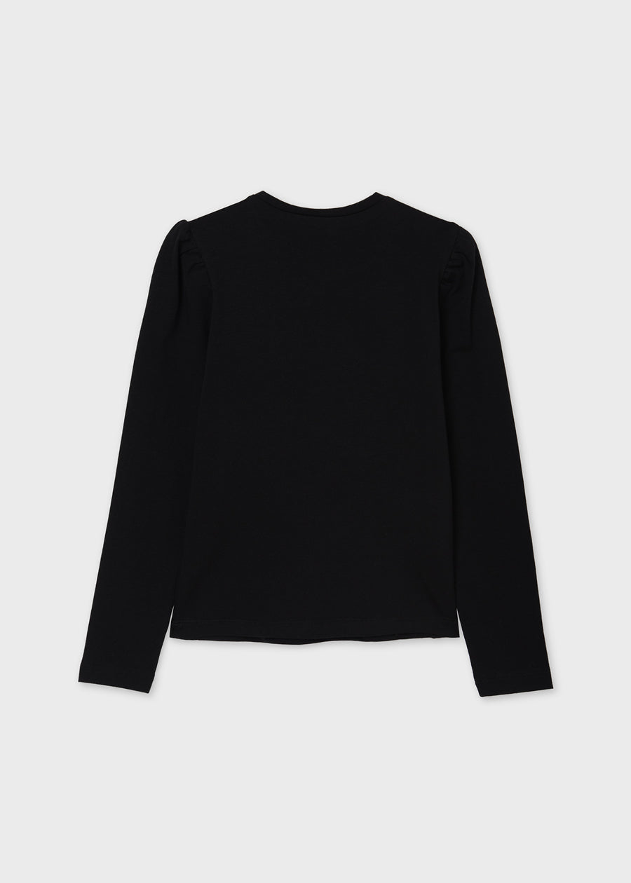 Camisola manga franzida Preto (Preto)  para Menina - Mayoral
