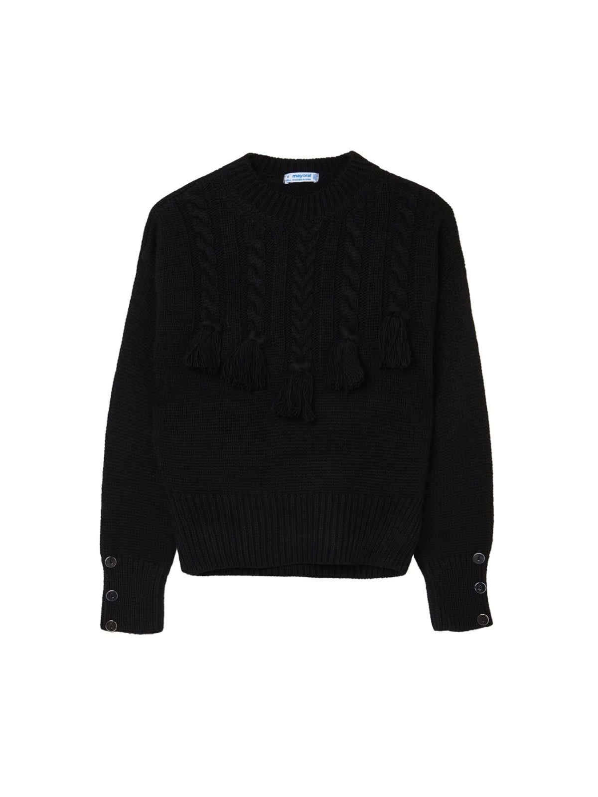 Jersey tranças Preto (Preto)  para Menina - Mayoral